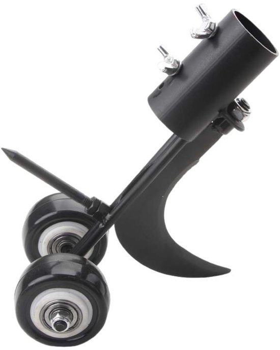 2-in-1 onkruidverwijderaar met wielen, onkruidverwijderaar voor in de tuin, schoonmaken zonder te knielen, staand onkruidverwijderaar voor tuin, terras, achtertuin, gazon, stoep, oprit, onkruidbestrijding van Merkloos	
