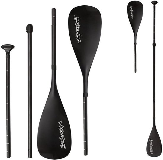 2-in-1 SUP & Kajak Peddel Verstelbaar 165-215 cm | 4-delige Dualtech Peddel voor Vlak Water Rivier Golven | Aluminium Peddel voor iSUP Reizen en Opslag