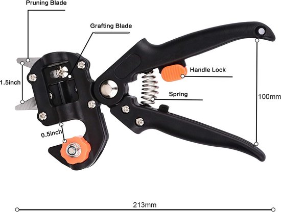 2-in-1 Tuin Fruitboom Enten Schaar, Enten Schaar, Ratel Schaar Set, Professioneel Met één Hand Ent Snijgereedschap Voor Tuin, Bloemen, Boom, Plantentakken, Tuin Enten van Shengda.