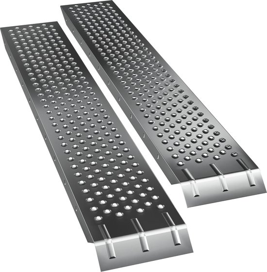 2 MONZANA Oprijplaten - Antislip Geperforeerd Staal - Tot 400kg van Monzana