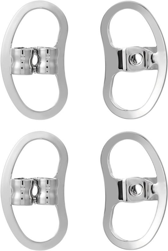 2 paar oorbelachterkanten voor stekkers, metalen oorbelachterkanten lifters, vervangende oorbelachterkanten, hypoallergeen, voor vrouwen en mannen, zware oorbellen, hangende oren, oorlifting, één maat, één maat