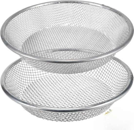 2-Pack Bodemschepzeef voor Tuinieren - 30x30cm - Tuinzeef - Zeef voor Grond - Zand en Compost - Past op 19L Emmers - 3mm & 6mm Mesh - Voor Grind, Aarde, Houtsnippers