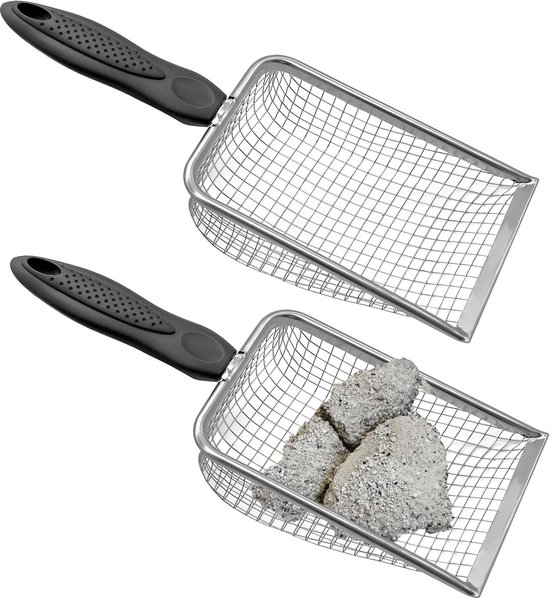 2-pack tuinzeef metalen compostzeef met antislip handvat tuinzandfilter van Merkloos	