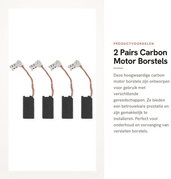 2 Pairs Carbon Motor Borstels voor Diverse Gereedschappen
