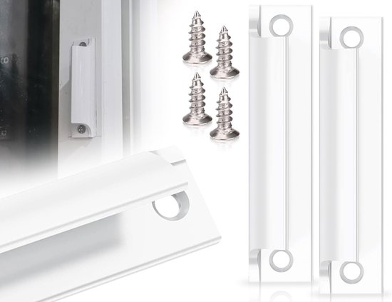 2 Pcs Balkon Deurhandgreep - Patio Deurhandgreep - Aluminium Legering Handgreep - Sliding Door Handle - Meubelaccessoires (Wit) van Merkloos	