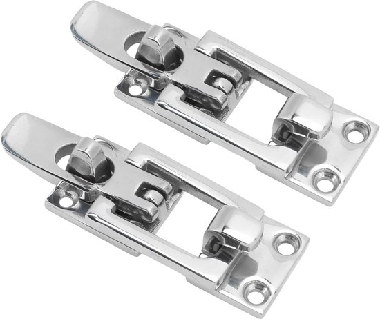 2 Pcs Boot Anti Rammelaar Klink - 316 Rvs Afsluitbare Deur Klink - Zware Anti Rammelaar Sluiting Klem voor Marine Boot en Jacht Onderdelen en Toebehoren van Merkloos	