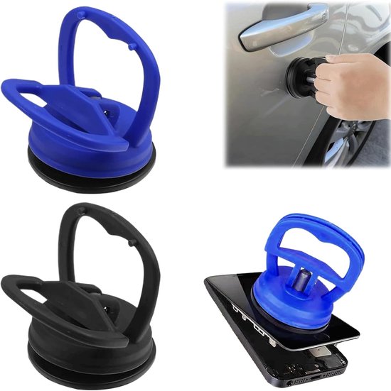 2 Pcs Car Dent Suction Cup - Dent Puller - Dent Repair Kit - Car Dent Removal - Suction Cup voor Auto - Glas - Ramen - Smartphone van Merkloos	