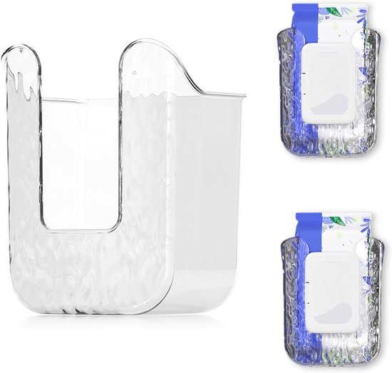 2 Pcs Wet Wipes Storage Box - Wandhouder - Toiletpapierdispenser - Tissue Dispenser voor Keuken - Slaapkamer - Thuis - Badkamer van Merkloos	
