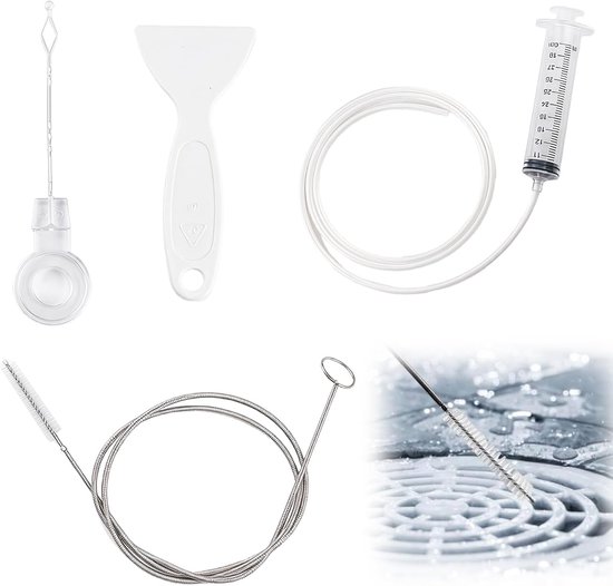 2 Pièces Kit de Nettoyage pour Réfrigérateur, Kit Nettoyage Seringue, Outil de Vidange Réfrigérateur, Entretien et Nettoyage des Appareils de Réfrigération et de Congélation