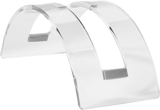 2 Stks Acryl Verticale Laptop Stand - Onzichtbare Desktop Notebook Dock - Ruimtebesparende Organizer - ARC-vormige Stands - Acryl Bureau Accessoires voor Bureau van Merkloos	