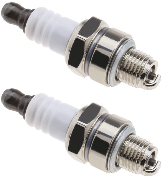 2 stks CMR6A Bougie Verbeterde Brandstofefficiëntie voor Bosmaaier Heggenschaar Compatibel met Agria Cobra Dolmar Efco Compatibel met Fuji van Merkloos	