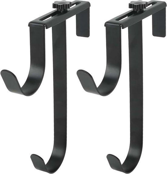 2 Stks Zwembad Paal Hangers, Verstelbare Zwembad Hek Haken Metalen Ijzer Zwembad Paal Haak Hanger Zwembad Accessoires voor Zwembad Palen Zwembad Hek Muur
