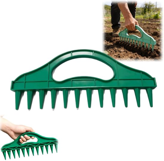 2 stuks 12-gats zaaigereedschap tuin – Vaste afstand zaaiprikker, zaadverdeler voor kleine zaden, handgereedschap voor plantenbakken en potten