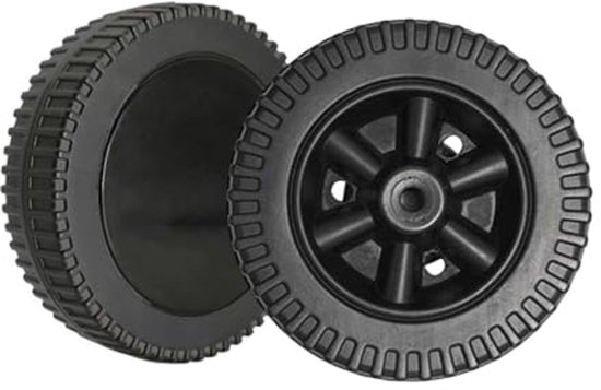 2 stuks 15,24 cm kunststof grillwielen voor gasbarbecues - reserveonderdelen voor BBQ van Merkloos	