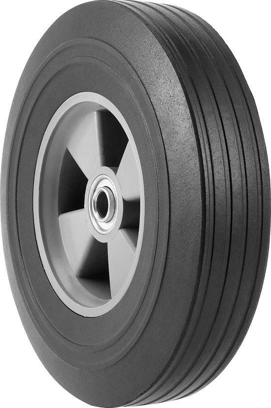 2 stuks 8 inch (205mm) effen rubberen banden, 5/8 inch asmaat handwielen vervangende banden voor slangkar, tuinkar, dollykar, 150kg laadvermogen par wiel van BQLZR