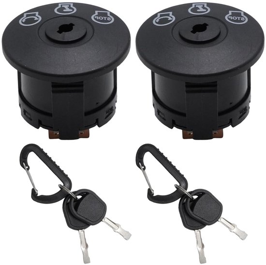 2 Stuks 925-04659 Startschakelaar voor Zitmaaiers met Sleutel, Vervanging voor MTD RT99 RT1200 en Craftsman LT5, Geschikt voor Tuinmachines en Grasmaaiers, Vervangt GY00191 03290500