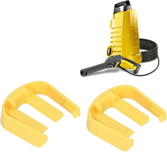 2 Stuks Auto Wasmachine C Clip, Wasstraat Machine Snelkoppeling Gesp Hogedrukreiniger Vervanging Deel voor K2 K3 K7 Hogedrukreiniger (Geel)