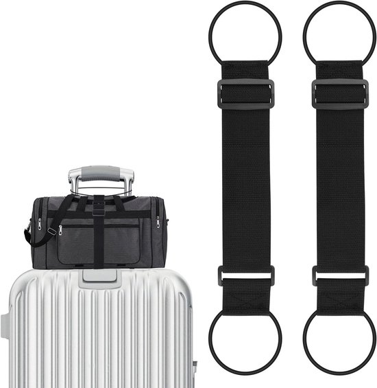 2 Stuks Bagageriemen, Nylon Tasriemen voor Bagage Elastische Kofferriem Verstelbare Kofferriem Stijlvolle Bagageriem voor Handbagage Praktische Reisaccessoires van Merkloos	