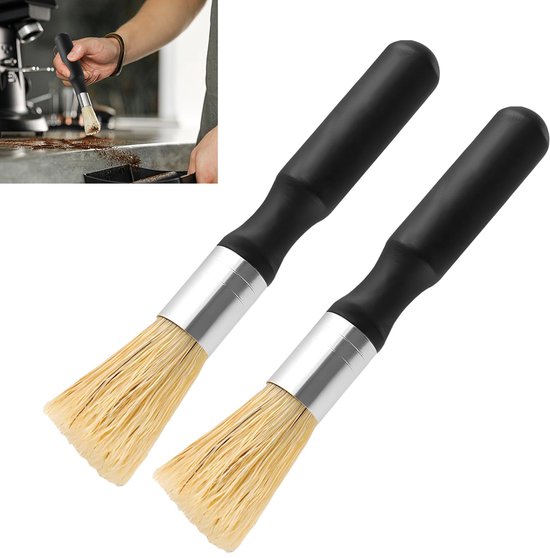 2 stuks barista borstels, reinigingsborstels koffieborstels, koffie borstels, koffieborstel reinigingsborstel koffiepoeder voor koffiemolens espressomachine barista accessoires keukenborstels