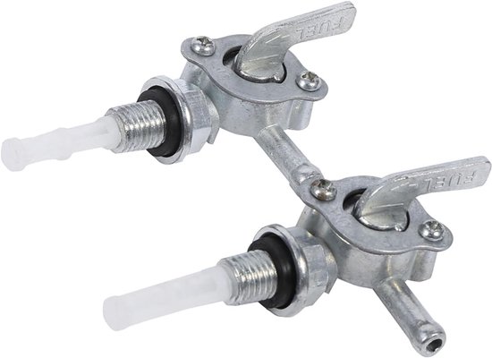 2 stuks Benzinekraan - Tank Kraan - Motorfiets Gas Brandstoftank Schakelaar Ventiel Kraan van Merkloos	