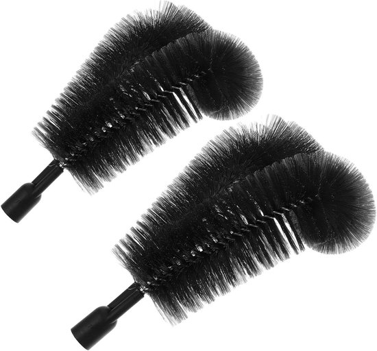 2 stuks dakgootborstelkop - onkruidborstel voor dakgootreiniging - zwarte nylon borstels van Toolland