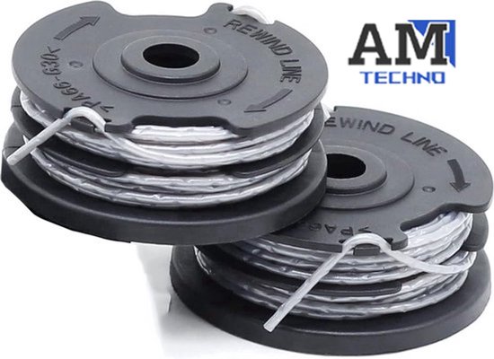 2 stuks draadspoelen geschikt voor Bosch trimmer grastrimmer F016800351 (lengte: 6 m, Ø 1,60 mm) ART 24, 27, 30 en ART 30-36 LI van Bosch