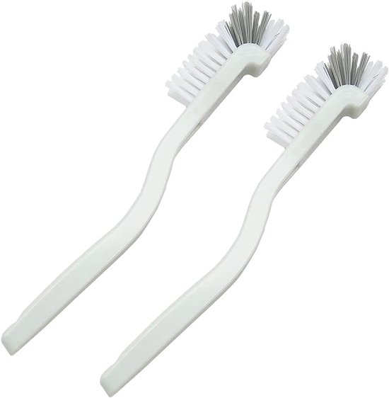 2 Stuks Gebogen Reinigingsborstel, Reinigingsborstel met Lange Handgreep, Borstel voor Kopjes, Flessenreinigingsborstel, Huishoudelijke Schoonmaakborstels