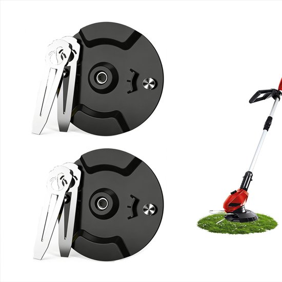 2 stuks Grasmaaierblad Disc - geschikt voor EINHELL & garten meister maaier & GARDOL & MR. GARDENER - Inclusief messen en schroefaccessoires