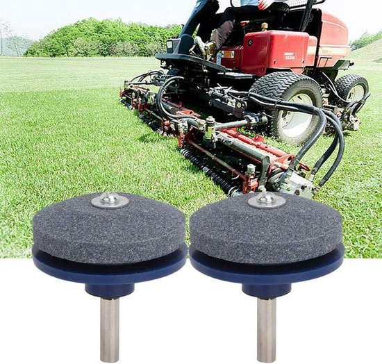 2 stuks grasmaaierslijper voor het slijpen van grasmaaier messen met krachtboor en handboor - tuingereedschap van Merkloos	