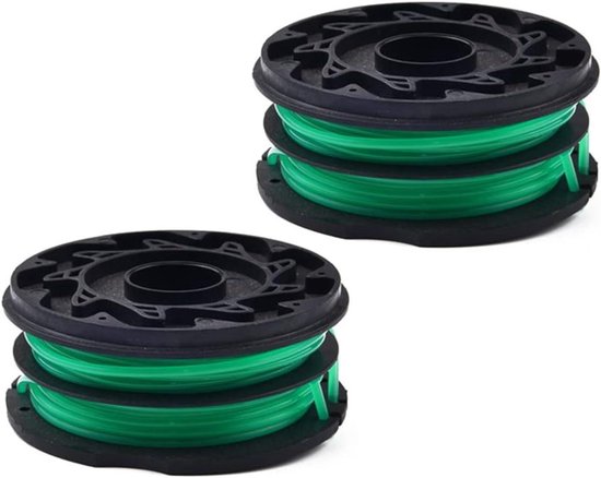 2 stuks grastrimmer spoel met lijn voor Black & Decker GL701 GL710 GL716 GL720 GL741 grastrimmer onderdelen, groen