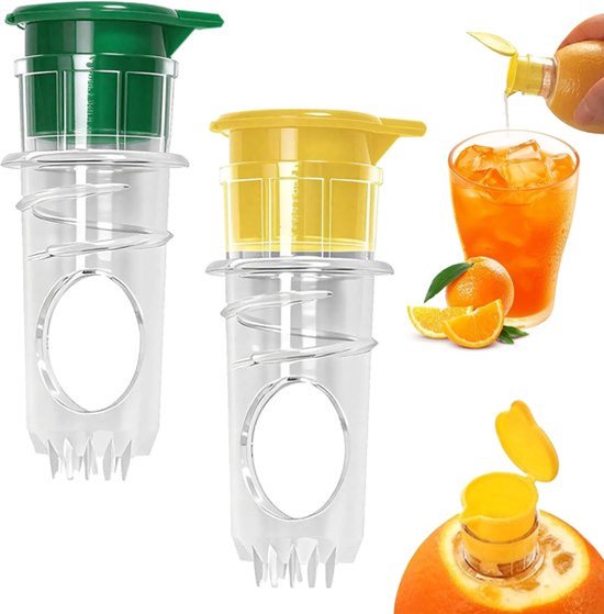 2 stuks handmatige citruspers - citroenpers - limoenpers - mini-citroenpers - geschikt voor citroenen - sinaasappels - andere soorten citrusvruchten - eenvoudiger te bedienen