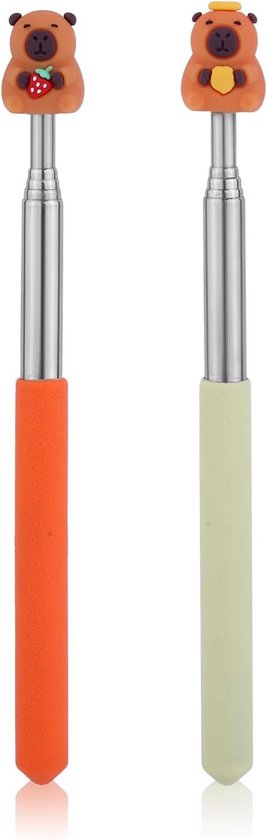 2 Stuks Intrekbare Telescopische Aanwijsstok voor Klaslokaal en Presentaties van Merkloos	