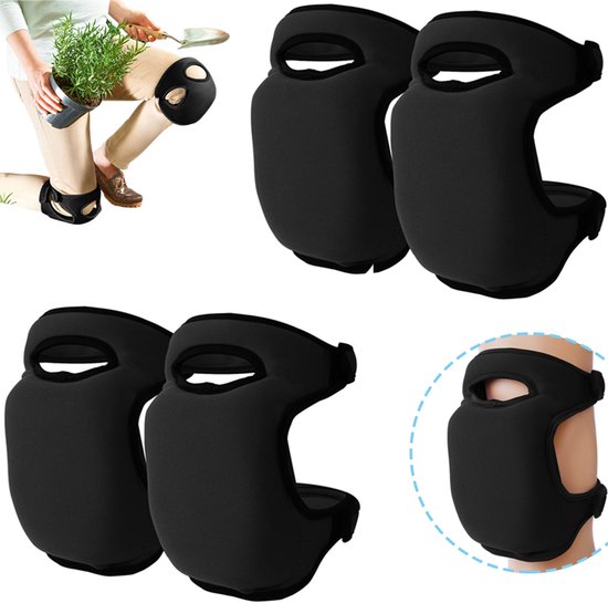 2 stuks - Kniebeschermers - Kniebeschermers tuin - Verstelbare kniebeschermers - Kniebeschermers volwassenen - Zachte Kniebeschermers - Met dik traagschuim - voor Tuinieren en Schoonmaken - Geschikt voor langdurig knielen