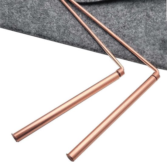 2 stuks koperen wichelroede - 99,9% koper metaaldetector stangen voor water en schatzoeken van Merkloos	