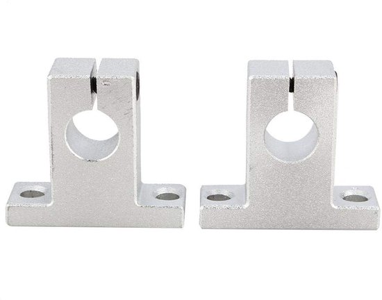 2 stuks lineaire rail as geleidingsbeugel - lineaire steun 12 mm - verticale optische geleidingsbeugel railas - precisie onderdelen van Besteleer.