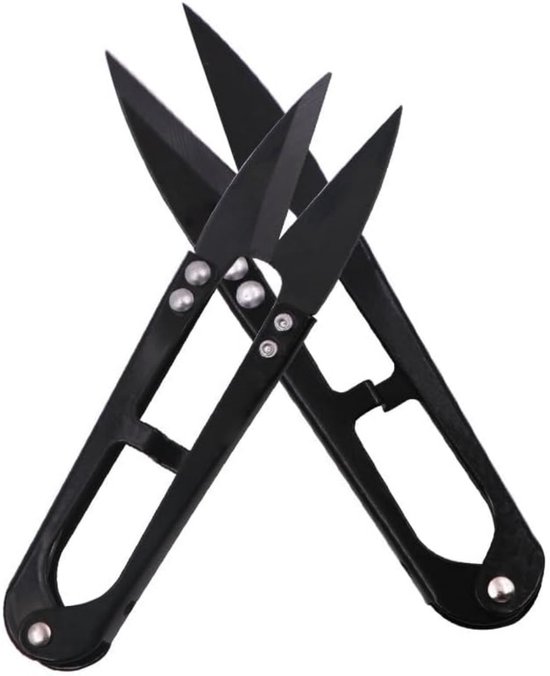 2 stuks mini-naaimachine-draadknippers - Kleine roestvrijstalen naaischaar - Universele naaischaar - Schaar - Stofschaar - Kleine naaimachine-draadknipper voor het knippen van naden van Merkloos	