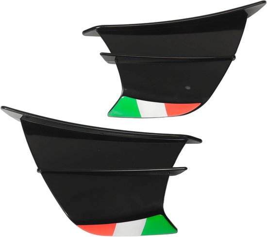 2 Stuks Motorcycle Wing Side Spoiler Stroomlijnkappen Winglets Fit Voor Ninja 400 250 Z900 Z1000 - Motoraccessoires - Zwart van Merkloos	