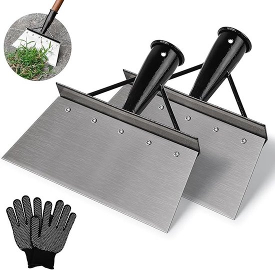 2 stuks multifunctionele tuinschep 21 cm - onkruidverwijderaar van mangaanstaal