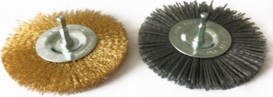 2 Stuks Onkruidborstels metaal/nylon voor voegenreiniger GRF 401 - 110mm borsteldiameter van Eurom