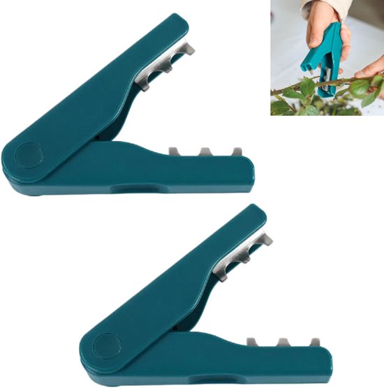 2 stuks - Rozensteelverwijderaar - Steel- en bladverwijderaar - Doorn- en bladverwijderaar-Clip-Doornverwijderaar - Donkergroen - 141*27*28 mm - Voor het verwijderen van bloemstelen en bladeren - Geschikt voor tuinieren, thuisbloemisten en bloemisten