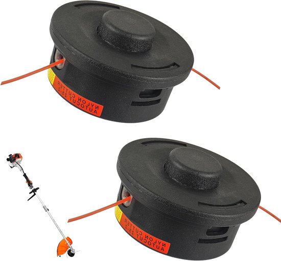 2 stuks snijkop 25-2 schroefdraadkop M10x1.0 voor grasmaaiers en bosmaaiers, vervangingsonderdeel voor FS55 FS56 FS70 FS80 accessoires, hoge kwaliteit en duurzaamheid van Merkloos	