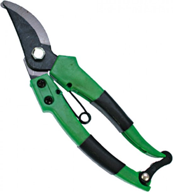 2 stuks Snoeischaar selfopening Kaart 19cm - Rood en Groen van Kinzo Garden