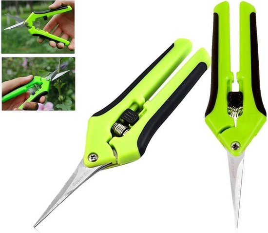 2 Stuks -Snoeischaar Set - Bloemenschaar - RVS Tuinschaar met Rechte Punt voor Planten en Fruit - Scherpe Duurzame Knipschaar van Merkloos	