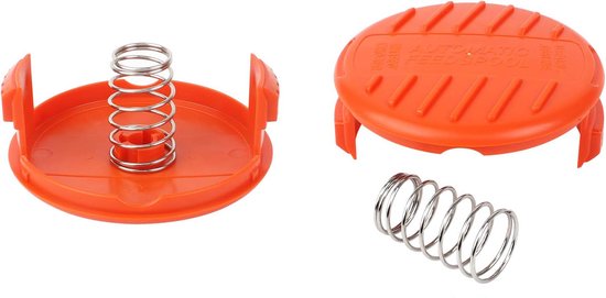 2 stuks spoeldoppen veren reserveonderdelen accessoires spoeldeksel trimmer draadspoel reservespoelkap voor AFS trimmer spoel ABS materiaal voor Black & Decker modellen zoals STC1820CM, STC1820PC, STC1820EPC,STC1840EPC, ST5530, ST1823 en GLC1823L20. van LoHa范