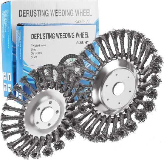 2 Stuks Stalen Onkruidborstels voor Grastrimmer - 200 x 25,4 mm van $