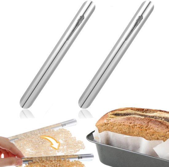 2 stuks - tafelkruimelvegers voor obers - restaurant kruimelvegers - roestvrijstalen kruimelschraper - tafelkruimelschraper - broodkruimelreiniger met zakclip - voor restaurants, huizen, tafelkleed - zilver van Chef-Master