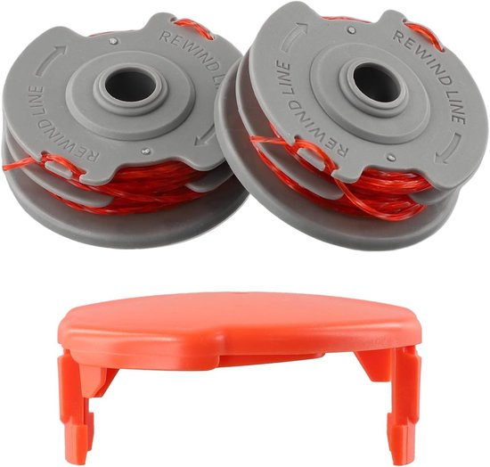 2 stuks Trimmerspoel & lijn met spoel deksel voor Flymo Contour 500/500 Power Plus/700/700 Power Plus grastrimmer bosmaaier