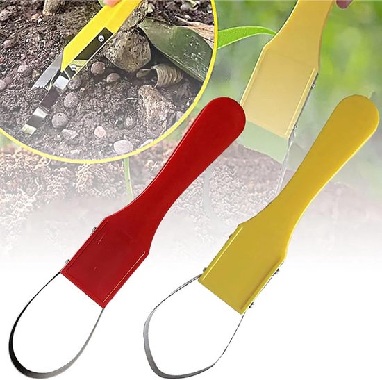 2 stuks tuinbouw ring grasverwijder - tuinbouw grasverwijder / verwijder - tuinbouw graskrabber met houten handvat - geschikt voor tuinbouw, gazon, tuinwerk van Merkloos	