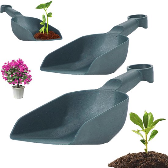 2 stuks - Tuingereedschap - hark - schoffel - tuingereedschap kind - Kleine scheppen - Plastic grondscheppen - Plastic tuinscheppen - Grondschoffels - Platte scheppen - Hondenvoerscheppen - Geschikt voor tuinieren en verplanten van Merkloos	