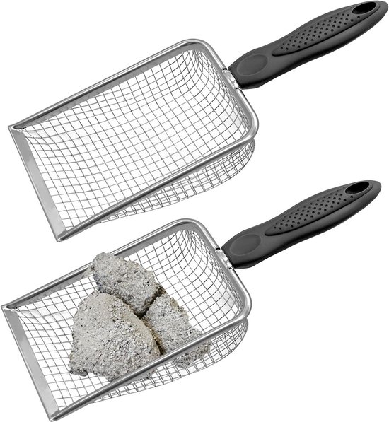 2 Stuks Tuinzeef van Metaal met Antislip Handvat voor Compost, Grond en Zand - 3.8 mm en 5 mm Zeef voor Effectieve Filtratie